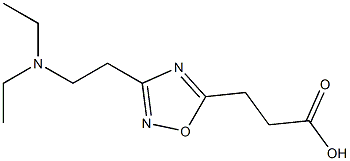 3-{3-[2-(diethylamino)ethyl]-1,2,4-oxadiazol-5-yl}propanoic acid 化学構造式
