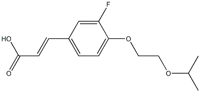 3-{3-fluoro-4-[2-(propan-2-yloxy)ethoxy]phenyl}prop-2-enoic acid 化学構造式