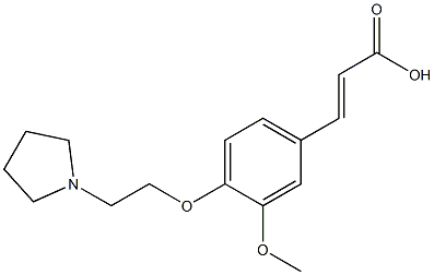 3-{3-methoxy-4-[2-(pyrrolidin-1-yl)ethoxy]phenyl}prop-2-enoic acid Struktur