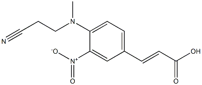 3-{4-[(2-cyanoethyl)(methyl)amino]-3-nitrophenyl}prop-2-enoic acid Structure
