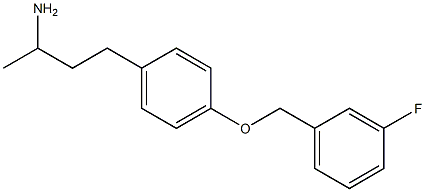 3-{4-[(3-fluorobenzyl)oxy]phenyl}-1-methylpropylamine,,结构式