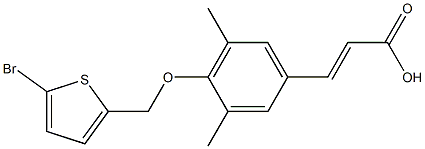 3-{4-[(5-bromothiophen-2-yl)methoxy]-3,5-dimethylphenyl}prop-2-enoic acid|