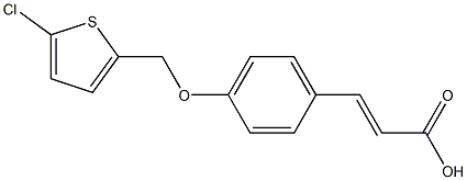 3-{4-[(5-chlorothiophen-2-yl)methoxy]phenyl}prop-2-enoic acid,,结构式