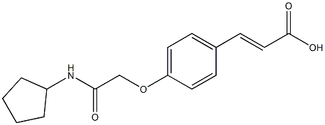 3-{4-[(cyclopentylcarbamoyl)methoxy]phenyl}prop-2-enoic acid Struktur