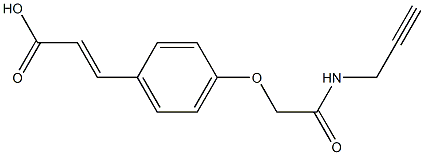 3-{4-[(prop-2-yn-1-ylcarbamoyl)methoxy]phenyl}prop-2-enoic acid Structure