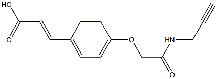 3-{4-[(prop-2-yn-1-ylcarbamoyl)methoxy]phenyl}prop-2-enoic acid 结构式