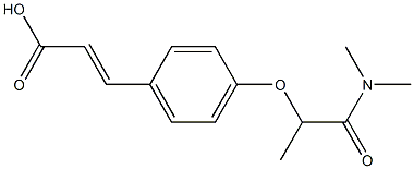 3-{4-[1-(dimethylcarbamoyl)ethoxy]phenyl}prop-2-enoic acid Structure