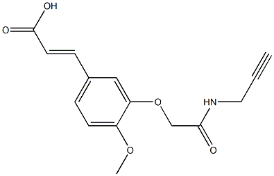 3-{4-methoxy-3-[(prop-2-yn-1-ylcarbamoyl)methoxy]phenyl}prop-2-enoic acid Structure