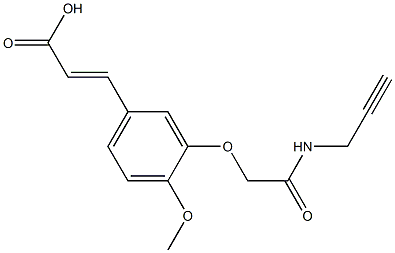 3-{4-methoxy-3-[(prop-2-yn-1-ylcarbamoyl)methoxy]phenyl}prop-2-enoic acid 结构式