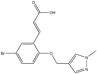 3-{5-bromo-2-[(1-methyl-1H-pyrazol-4-yl)methoxy]phenyl}prop-2-enoic acid