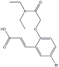3-{5-bromo-2-[(diethylcarbamoyl)methoxy]phenyl}prop-2-enoic acid Struktur