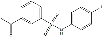 3-acetyl-N-(4-iodophenyl)benzene-1-sulfonamide 结构式