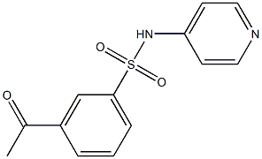 3-acetyl-N-(pyridin-4-yl)benzene-1-sulfonamide 化学構造式
