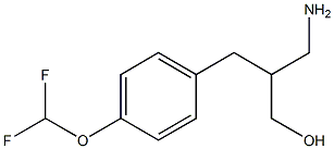 3-amino-2-{[4-(difluoromethoxy)phenyl]methyl}propan-1-ol,,结构式