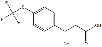 3-amino-3-{4-[(trifluoromethyl)thio]phenyl}propanoic acid Structure