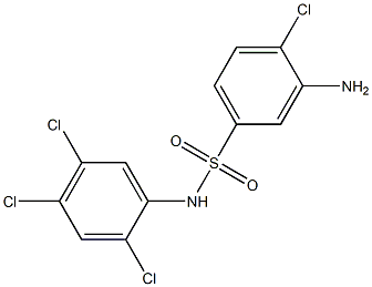 3-amino-4-chloro-N-(2,4,5-trichlorophenyl)benzene-1-sulfonamide,,结构式