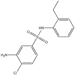 3-amino-4-chloro-N-(2-ethylphenyl)benzene-1-sulfonamide,,结构式