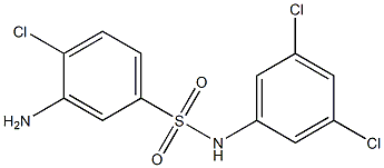 3-amino-4-chloro-N-(3,5-dichlorophenyl)benzene-1-sulfonamide,,结构式