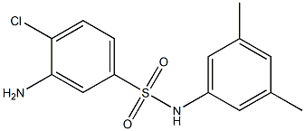 3-amino-4-chloro-N-(3,5-dimethylphenyl)benzene-1-sulfonamide 结构式