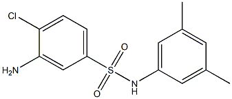 3-amino-4-chloro-N-(3,5-dimethylphenyl)benzene-1-sulfonamide,,结构式