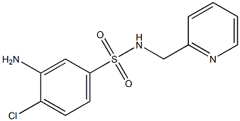3-amino-4-chloro-N-(pyridin-2-ylmethyl)benzene-1-sulfonamide Struktur