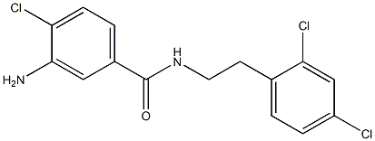 3-amino-4-chloro-N-[2-(2,4-dichlorophenyl)ethyl]benzamide Struktur