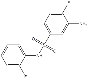 3-amino-4-fluoro-N-(2-fluorophenyl)benzene-1-sulfonamide 结构式