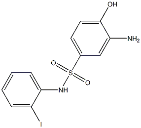 3-amino-4-hydroxy-N-(2-iodophenyl)benzene-1-sulfonamide Struktur