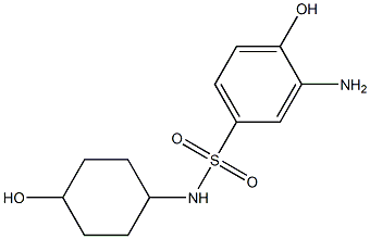 3-amino-4-hydroxy-N-(4-hydroxycyclohexyl)benzene-1-sulfonamide Struktur