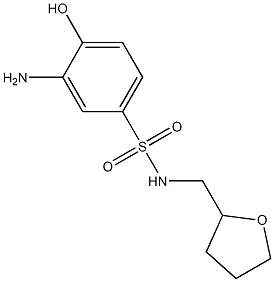 3-amino-4-hydroxy-N-(oxolan-2-ylmethyl)benzene-1-sulfonamide 结构式