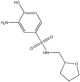 3-amino-4-hydroxy-N-(oxolan-2-ylmethyl)benzene-1-sulfonamide,,结构式