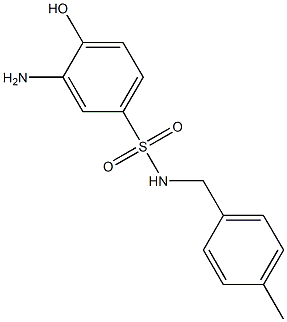 3-amino-4-hydroxy-N-[(4-methylphenyl)methyl]benzene-1-sulfonamide Structure