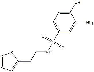 3-amino-4-hydroxy-N-[2-(thiophen-2-yl)ethyl]benzene-1-sulfonamide,,结构式