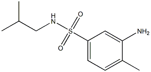 3-amino-4-methyl-N-(2-methylpropyl)benzene-1-sulfonamide 化学構造式