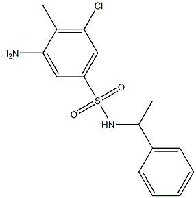 3-amino-5-chloro-4-methyl-N-(1-phenylethyl)benzene-1-sulfonamide