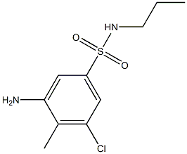 3-amino-5-chloro-4-methyl-N-propylbenzene-1-sulfonamide 结构式