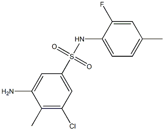 3-amino-5-chloro-N-(2-fluoro-4-methylphenyl)-4-methylbenzene-1-sulfonamide