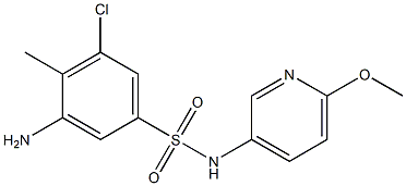 3-amino-5-chloro-N-(6-methoxypyridin-3-yl)-4-methylbenzene-1-sulfonamide