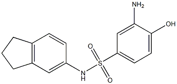 3-amino-N-(2,3-dihydro-1H-inden-5-yl)-4-hydroxybenzene-1-sulfonamide 结构式