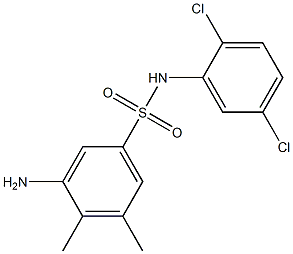 3-amino-N-(2,5-dichlorophenyl)-4,5-dimethylbenzene-1-sulfonamide,,结构式