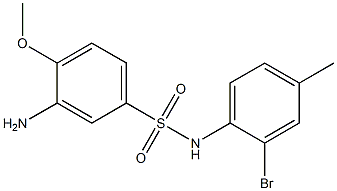 3-amino-N-(2-bromo-4-methylphenyl)-4-methoxybenzene-1-sulfonamide Structure