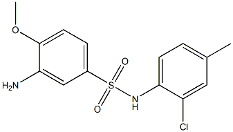 3-amino-N-(2-chloro-4-methylphenyl)-4-methoxybenzene-1-sulfonamide,,结构式