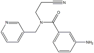 3-amino-N-(2-cyanoethyl)-N-(pyridin-3-ylmethyl)benzamide,,结构式