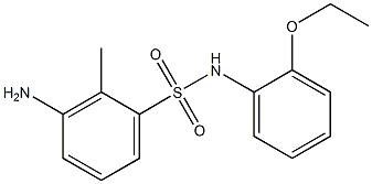 3-amino-N-(2-ethoxyphenyl)-2-methylbenzene-1-sulfonamide 结构式