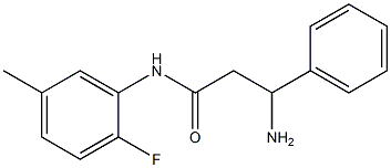 3-amino-N-(2-fluoro-5-methylphenyl)-3-phenylpropanamide 结构式