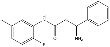 3-amino-N-(2-fluoro-5-methylphenyl)-3-phenylpropanamide,,结构式