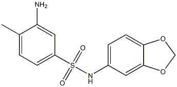 3-amino-N-(2H-1,3-benzodioxol-5-yl)-4-methylbenzene-1-sulfonamide 结构式