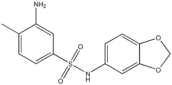 3-amino-N-(2H-1,3-benzodioxol-5-yl)-4-methylbenzene-1-sulfonamide,,结构式