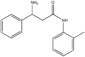 3-amino-N-(2-methylphenyl)-3-phenylpropanamide 结构式