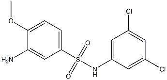 3-amino-N-(3,5-dichlorophenyl)-4-methoxybenzene-1-sulfonamide Structure